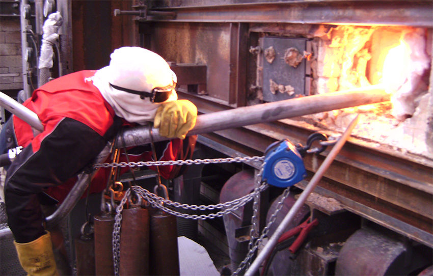 ورق استیل نسوز در مشعل کوره